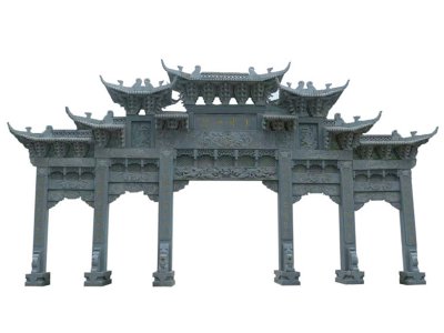 大型青石牌坊